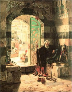 グスタフ・バウエルンファイント Painting - モスクの管理人グスタフ・バウエルンファインド東洋学者